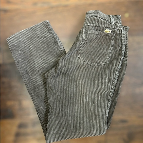 Vintage Izod Lacoste For Her Brown Corduroy Pants  Size 6 - Picture 1 of 16